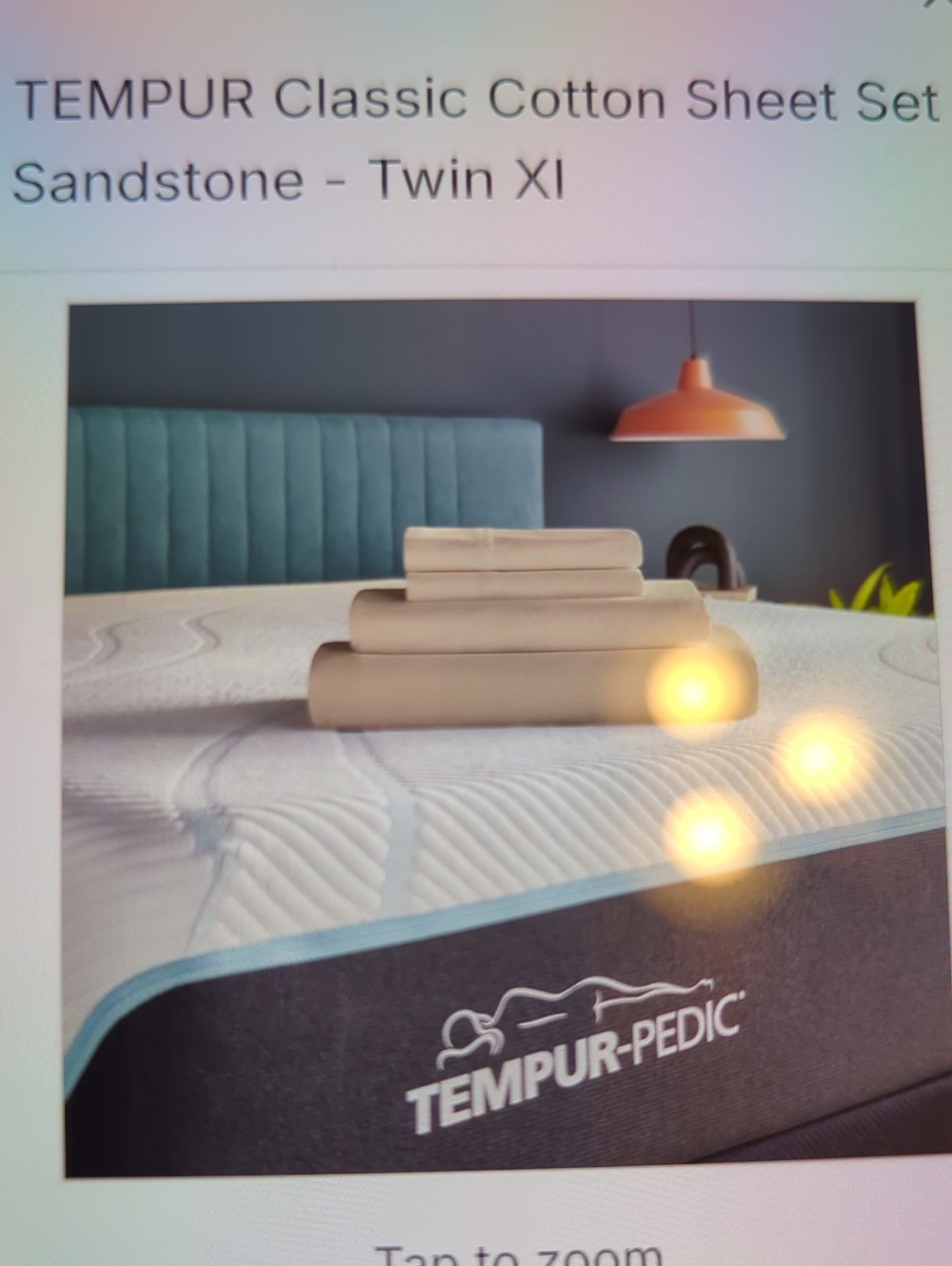 Tempur-pedic Cotton Classic Sheet Set Twin Xl Sandstone New
